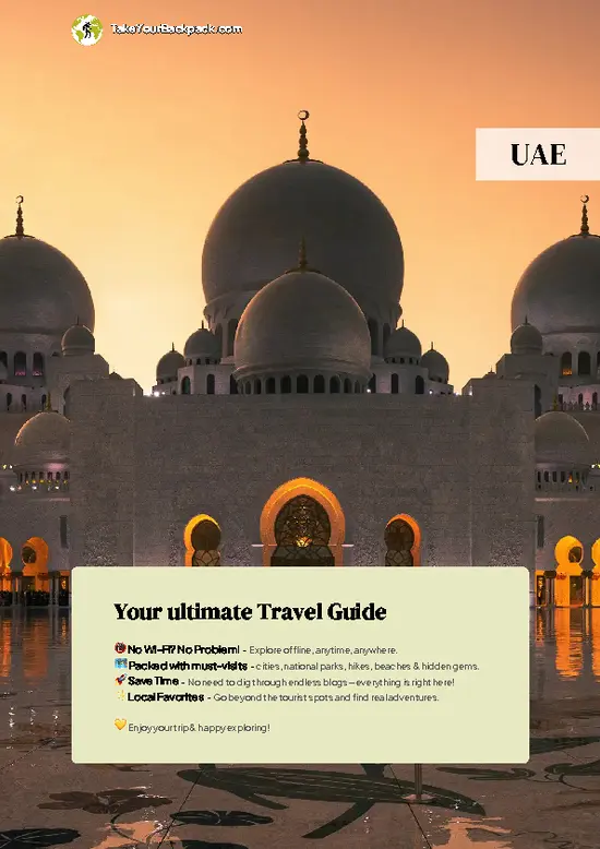example page 0 from our offline Travel Guide for United Arab Emirates